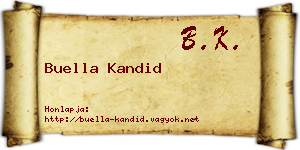 Buella Kandid névjegykártya